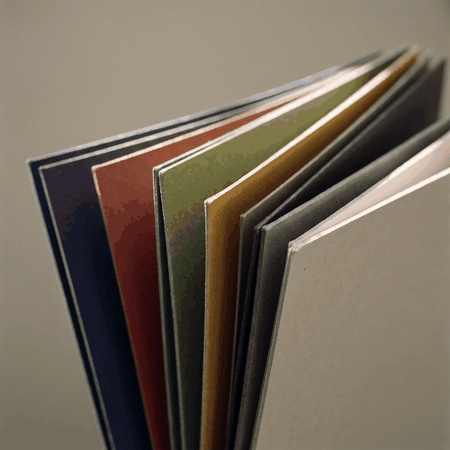 Cardboard in different colors